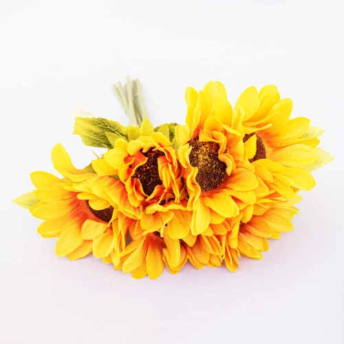 Ramos de 6 girasoles artificiales