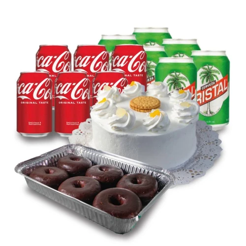 Tarta+ Donuts+Cervezas y Refrescos