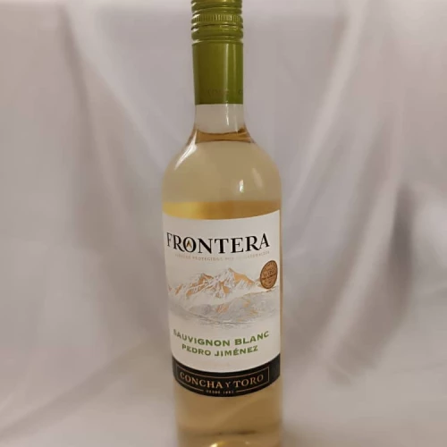 Botella de vino blanco