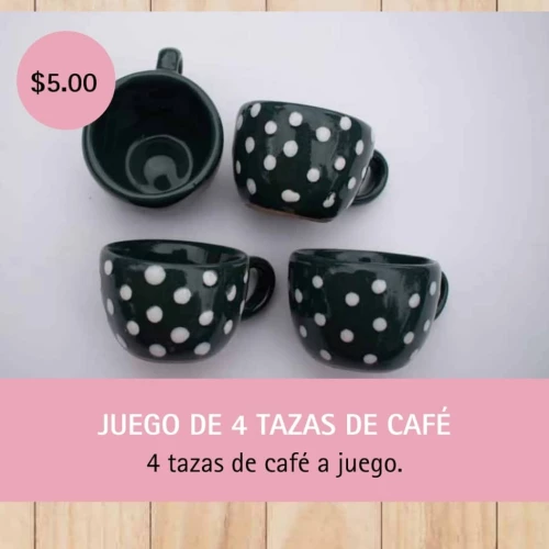 Juego de 4 tazas de café