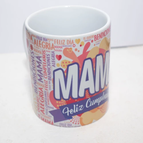 Jarra con Temática (Feliz Cumpleaños para Mamá)