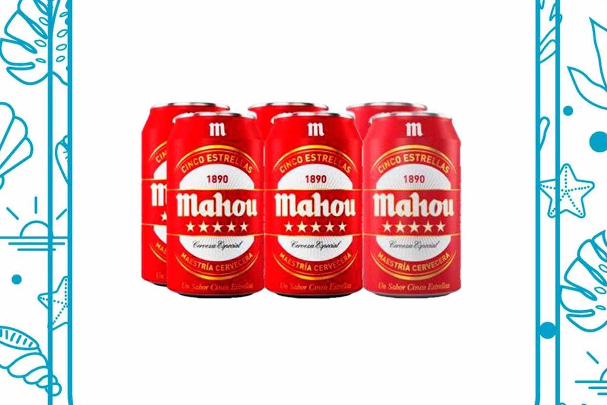 6 Cervezas Mahou 5 Estrellas (330 ml)