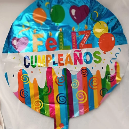 Globo metálico de feliz cumpleaños 