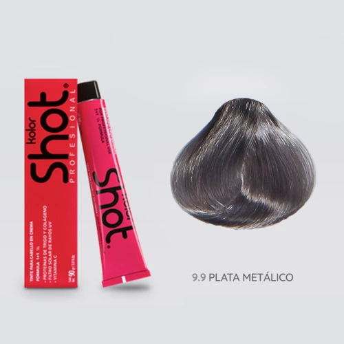 Tinte Plata Metálico 9.9 sin amoníaco (90 gr)